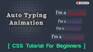 Text Typing Animation With Auto Changing Text Color in Html and CSS | CSS Tutorial For Beginners