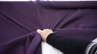 Ткань жатая темный баклажан