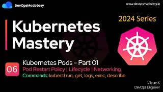 Kubernetes Pods - 01 | Restart Policy | Lifecycle | Commands: kubectl run, get, logs, exec, describe