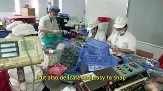 Toy sand production process in the factory