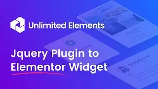 Jquery Plugin to Elementor Widget