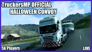 ETS 2 LIVE | TruckersMP Halloween Event | Huge convoy and Rally | Halloween Event Experience