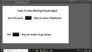 How To Bring Back Missing Panels In Adobe Illustrator | T&T Quick Tutorials