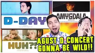 AGUST D - D-DAY, HUH?!, AMYGDALA Lyrics (D-DAY Album) │ REACTION