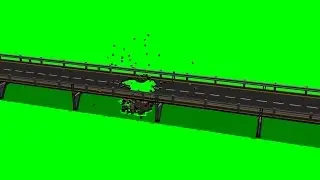 bridge roadway destruction   green screen effect 5