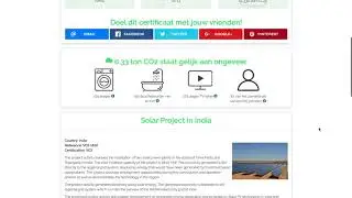 Voorbeeld van een online CO2-certificaat