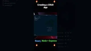 Setting up for a CRUD app with React, Node, and Express. 