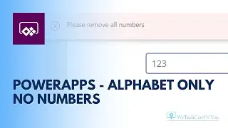 PowerApps - Block numbers from text input   alphabet only