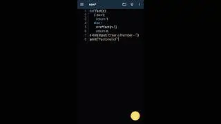 Factorial Program In Python Using Function. #shorts  #python
