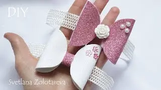 Bows WITHOUT template from foamiran eco-leather