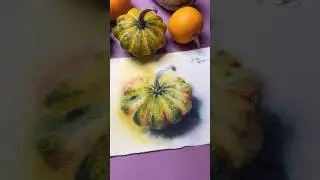 Тыква акварелью 🎃🍂 Спидпейнт 🎨