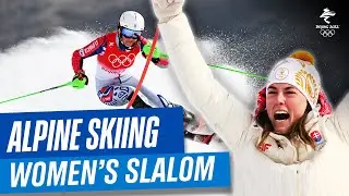 Alpine Skiing - Womens Slalom - Run 1&2 | Full Replay | #Beijing2022