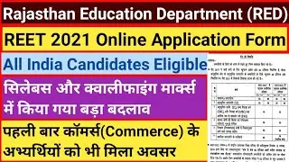 Rajasthan Teacher Eligibility test (REET) 2021. Notification of Online Application.