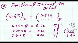 4.Fractional Decimal to Octal Conversion | Number System