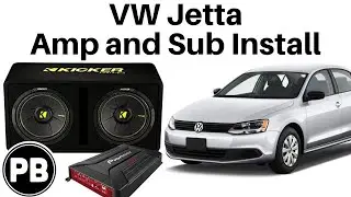 2011 - 2017 VW Jetta Sub and Amp install to Factory Radio