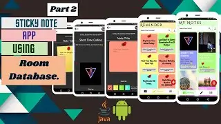 Sticky Notes App Android Studio | Room Database Android | Note App Android Studio | Room Database