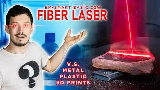 Fiber Laser VS. 3D Prints, Rocks, Metal // EM-Smart Basic 1 Review