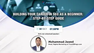 Building your career in SEO as a beginner: A step-by-step guide | Digital marketing | Live Webinar