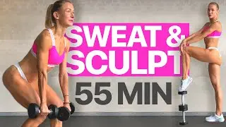 55 MIN ULTIMATE FULL BODY FAT BURN & SCULPT HIIT Workout - At Home