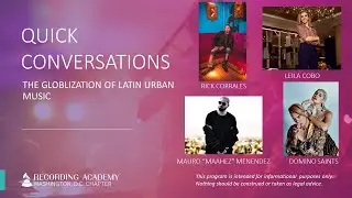 Quick Conversations: The Globalization of Latin Urban Music