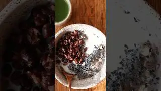 BLACK SESAME RED BEAN OATMEAL (HEALTHY BREAKFAST RECIPES( #Shorts)