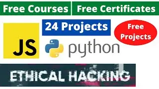 Udemy Free Certificate Courses | 24 Projects | Ethical Hacking | JavaScript | Python Online Classes