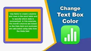 How to change text box border color in Apple Numbers (Spreadsheet) on Mac