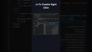 How to Disable Right Click  #html #webdesign #webdevelopment #programming #css #javascript #js #code