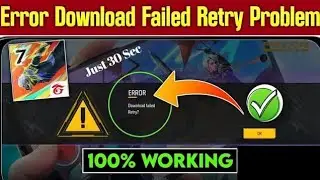 free fire download failed retry | free fire not opening today| free fire error download failed retry