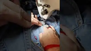 Штопка женских джинсов Levi's.