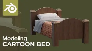 3D Modeling Cartoon Bed in Blender [RealTime]