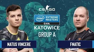 CS:GO - Natus Vincere vs. Fnatic [Mirage] Map 3 - Group A - IEM Katowice 2020