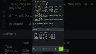 Python Bytes - Panda Dataframe Groupby Sum Mean Std 