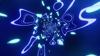 VJ LOOP NEON Blue Metallic Abstract Background Video Simple Lines Pattern - Motion 4k Screensaver