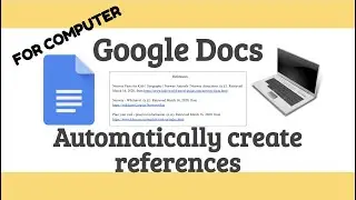 Using Google Docs to create References