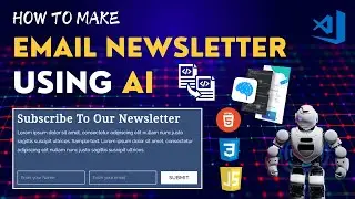 Email Newsletter Using HTML CSS and JAVASCRIPT | Web Design With AI Tool