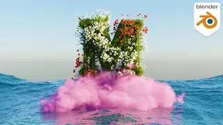 Plant Typography Blender | Environment Design in Blender | FREE Blender Addon