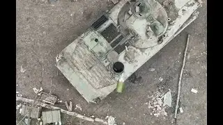 BMP-2 Gets Drone Dropped Near Vuhledar