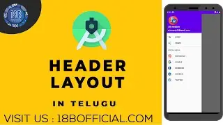 Header Layout in Navigation Drawer | Android App Development In Telugu