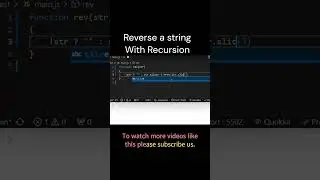 Interview Challenge # 108 || Reverse a string with recursion in js #shorts #javascript