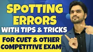 Error Detection And Correction | Spotting Errors | Rules/Concepts/English | Error Detection In Hindi