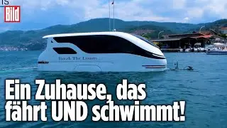 Dieser Wohnwagen ist auch ein Luxus-Boot