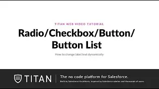 How to change label  text dynamically for Radio/Checkbox/Button/Button List