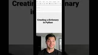 Creating a dictionary in 