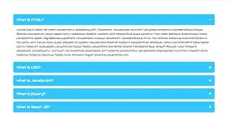 Creating an accordion with HTML, CSS, and JavaScript