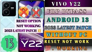 Vivo Y22 Frp Bypass | Android 13 Update | All Vivo Mobile Frp Bypass | Without Pc | 100% Working