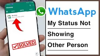 WhatsApp My Status Not Showing Other Person Problem Solve