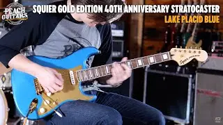 No Talking...Just Tones | Squier Gold Edition 40th Anniversary Stratocaster Lake Placid Blue