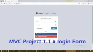 Accounting Project in MVC # Part 1.1 # Login Form