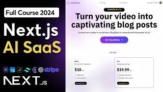 Build and Deploy a Full Stack AI SaaS with Next.js, TypeScript, ShadCN, Stripe | Full Course 2025